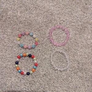 Colorful Beaded Kids Bracelets Set